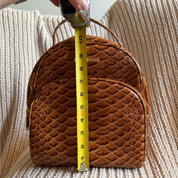 Brahmin Chelcy Mini Backpack Honey Brown Saratoga Leather + Dust Bag - Picture 8 of 16